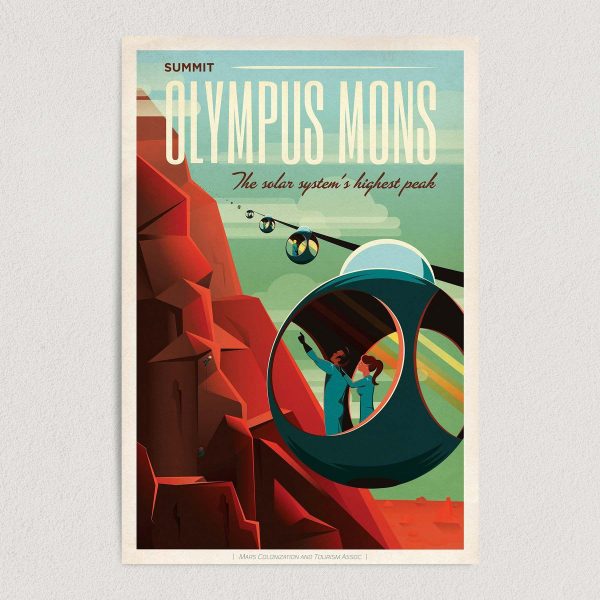 Explore Mars Olympus Mons Art Print Poster 12" x 18" Wall Art SA1312