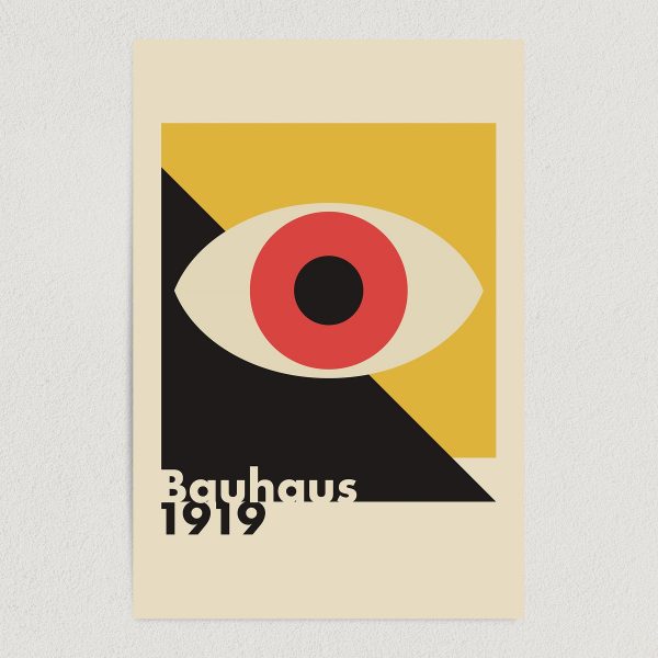 Bauhaus Eye Art Print Poster 12" x 18" Wall Art AI3343