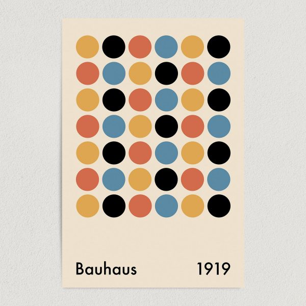 Bauhaus Dots Art Print Poster 12" x 18" Wall Art AI3398