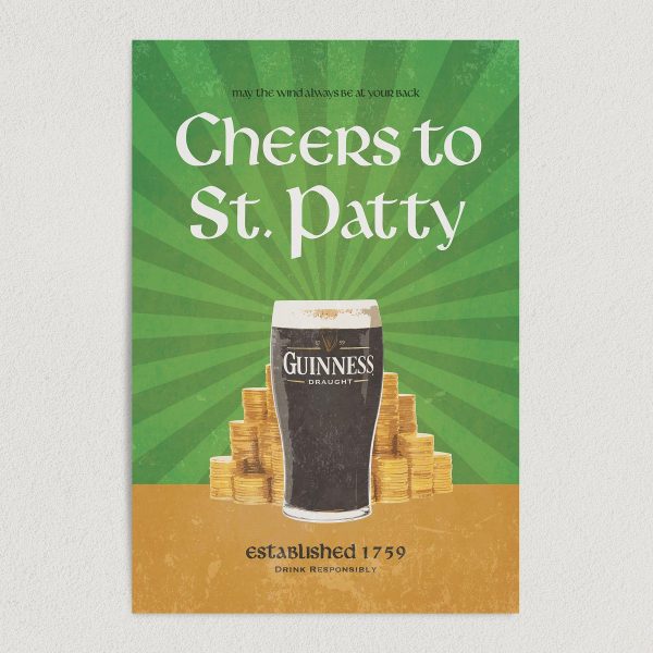 Cheers To St. Patty Art Print Poster 12" x 18" Wall Art VH1115