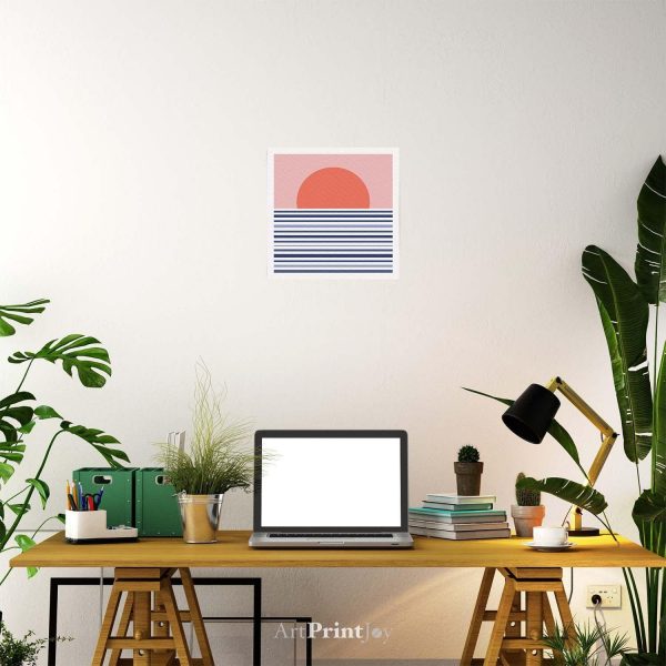 Abstract Sunset Horizon Art Print Poster 12" x 18" Wall Art AN1010