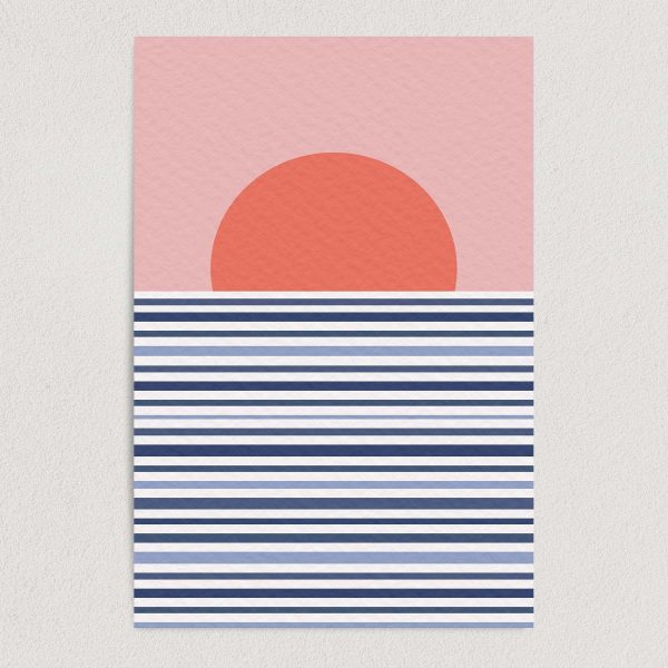Abstract Sunset Horizon Art Print Poster 12" x 18" Wall Art AN1010