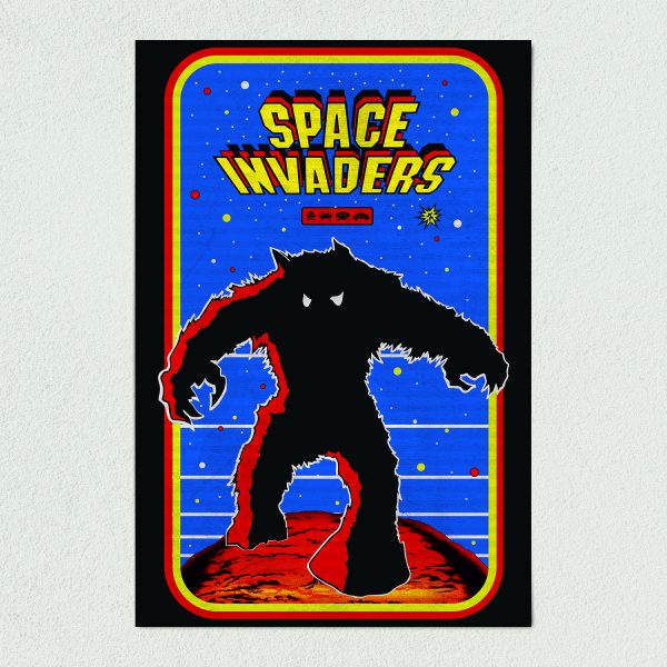 Space Invaders Retro Arcade Art Print Poster 12" x 18" Wall Art AV1107