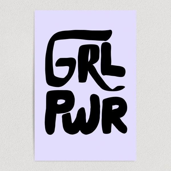 Girl Power Female Empowerment Art Print Poster 12" x 18" Wall Art FE2204