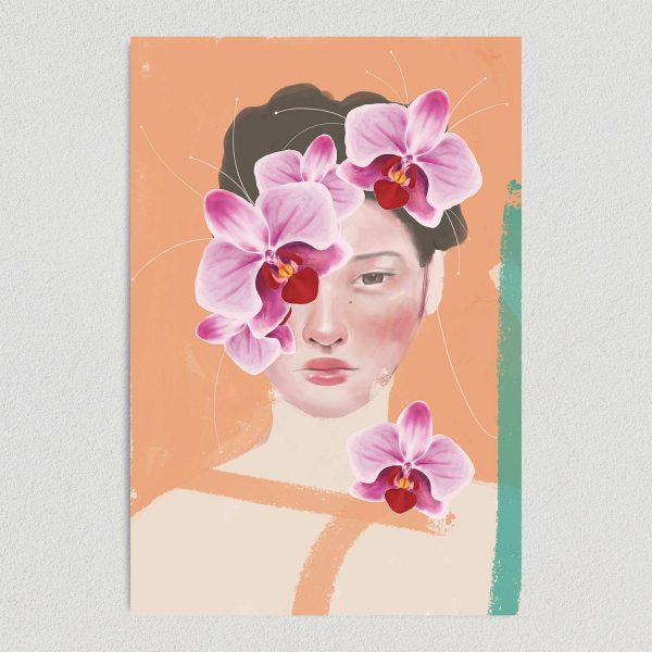 Orchid Beauty Art Print Poster 12" x 18" Wall Art IL1160