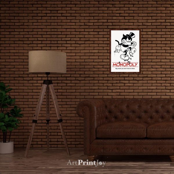 Mickey Monopoly Art Print Poster 12" X 18" Wall Art P1130