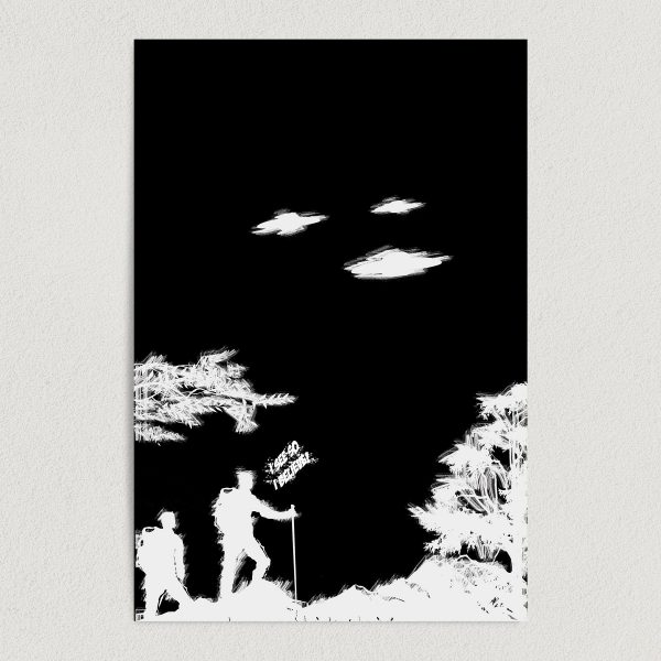I Believe UFO Art Print Poster 12" x 18" Wall Art ST1010