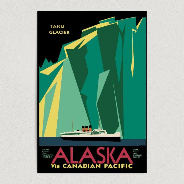 Taku Glacier Alaska Travel Art Print Poster 12" x 18" Wall Art T1006