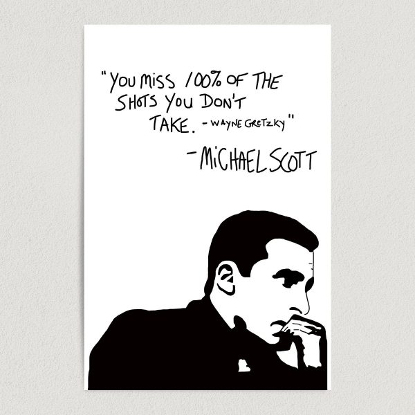 The Office Michael Scott Success Quote 12" X 18" Wall Art TP1401