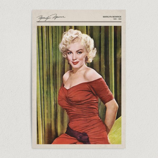 Marilyn Monroe Vintage Portrait Art Print Poster 12" x 18" Wall Art WH1000