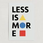 Bauhaus Less Is More Art Print Poster 12″ x 18″ Wall Art AI3400
