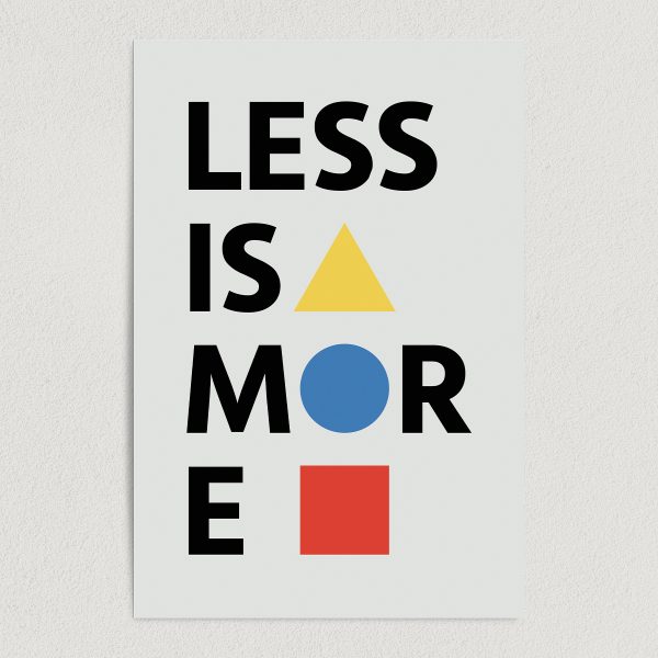 Less Is More Bauhaus Art Print Poster Featured Image