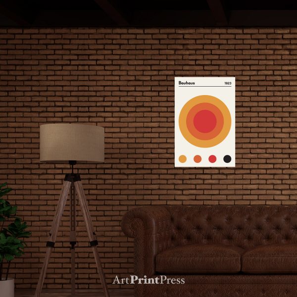 Bauhaus 1923 Earth Red and Orange Real World Template