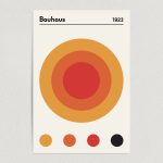 Bauhaus 1923 Earth Red Art Print Poster 12″ x 18″ Wall Art AI3401