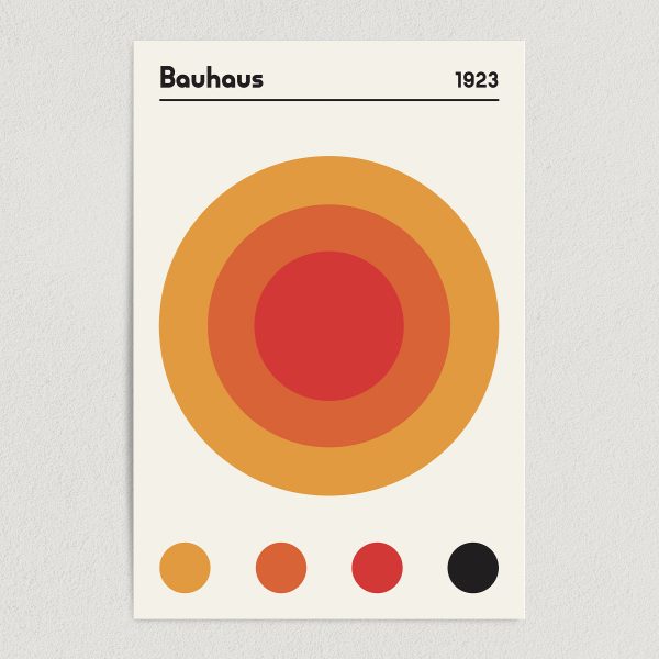 Bauhaus 1923 Earth Red and Orange Art Print Poster Featured Image