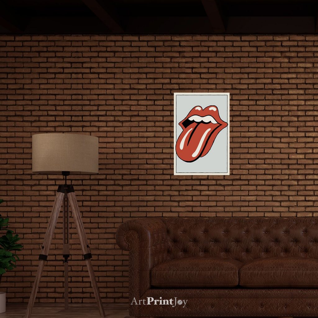 The Rolling Stones Iconic Lips Logo Minimalist Art Print Poster - Buy Now