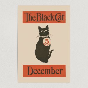 black cat december issue art print poster featured image