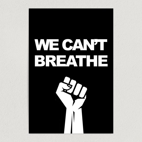we cant breathe justice for george floyd art print poster featured image