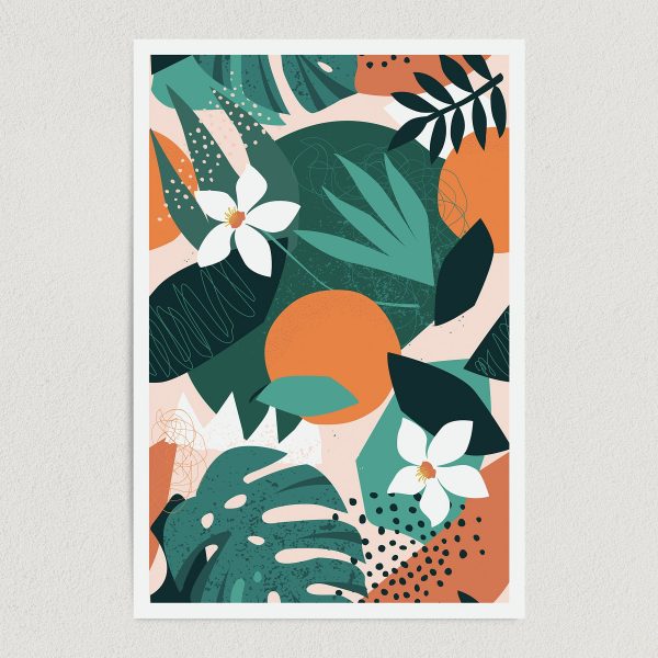 tropical jungle art print poster featured image