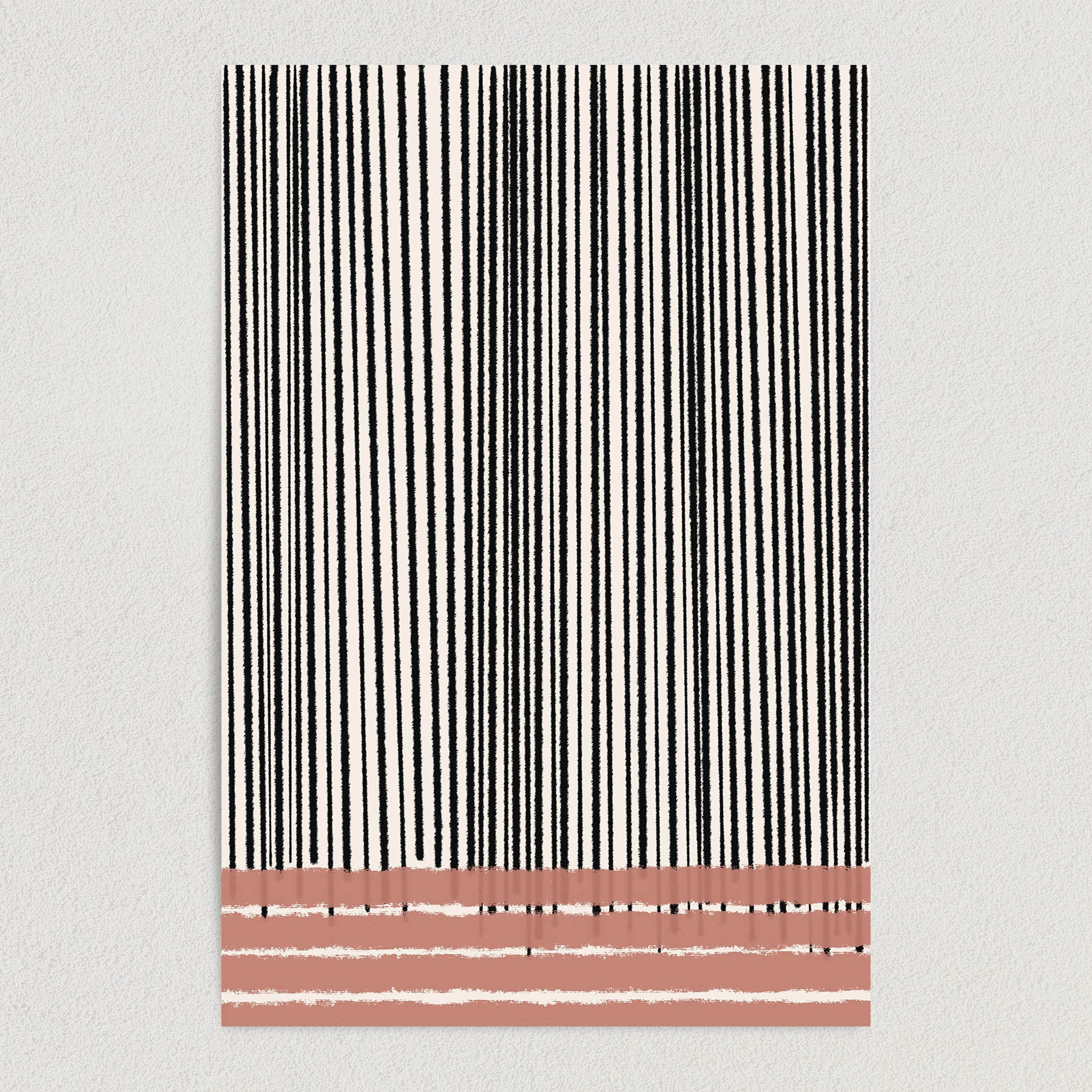 Minimalist Abstract Lines Art Print Poster 12″ x 18″ Wall Art AL1111