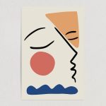 Abstract Face Picasso Style Design Art Print Poster 12″ x 18″ Wall Art AL1818