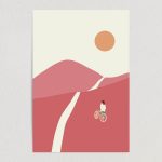 Biking Pink Valleys Art Print Poster 12″ x 18″ Wall Art SN1661